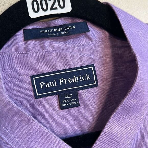 Paul Frederick Pure Linen Button Front Shirt XXLT - Picture 5 of 5